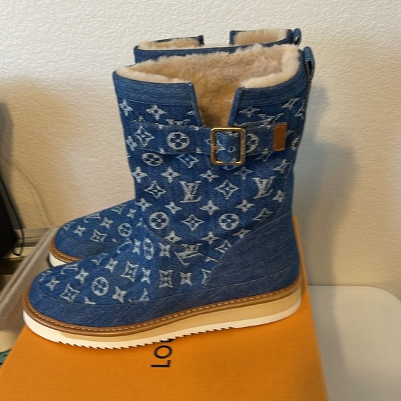 Final price: Louis Vuitton Nigo amazing LV cosy boots embroidered denim new - Picture 3 of 8